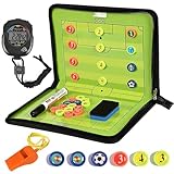 Maxee Fußball Taktiktafel Klappbar Trainermappe, Taktikmappe Fussball Coach Board mit Magnetische...