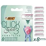 BIC Rasierklingen für Damen Rasierer Click 3 Soleil Sensitive, 8er Nachfüllpack für den...
