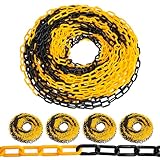 Hohe Sichtbarkeit 6MM Kunststoffkette - Gelb und Schwarz | 25 Meter Kunststoff Kettenrolle für...