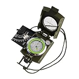 GWHOLE Militär Marschkompass mit Tasche für Camping, Wanderung, deutsche Anleitung
