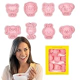 Tier-Ausstechformen – Gebäckdekorationen – 8 Stück Cartoon-Ausstechformen | Kunststoffformen...