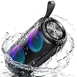 Bluetooth Lautsprecher mit Licht, 52mm Dual Musikbox Bluetooth Box Fantastischer Sound, 12H Outdoor...