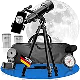 ASTRADA® Teleskop [70/400] mit Stativ & Handyhalterung - astronomisches Fernrohr Teleskop für...