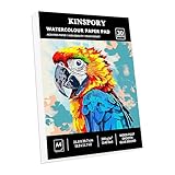 KINSPORY Aquarellpapier A4 mit 30 Blatt - 300gsm Aquarellblock, kaltgepresstes...