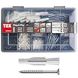 TOX Sortimentskoffer Plug & Play Dübel Set M - mit Allzweckdübel TRIKA 5x31 mm (60, 6x36 mm (70,...