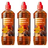 Moritz 3X 1000 ml Grill Anzünder Gel für alle Arten von Kohle - Kamine - Brennpaste in 1Liter...