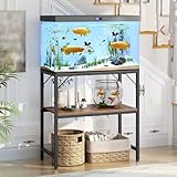 MAHANCRIS Aquariumständer, 20 L Aquarium Unterschrank, Aquariumregal, 2-stöckiger Aquarium Tisch,...