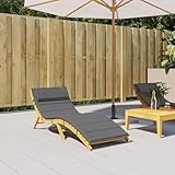 RMIHSJG Sonnenliegen-Auflage Anthrazit 180x60x4 cm Oxford-Gewebe, 1 Stück, Wasserabweisende und...