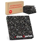 LouMaxx Antirutschmatte Waschmaschine 4er Set 10cmx10cm - Gummimatte – 1,5 cm dicke und...