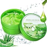 300ml Aloe Vera Gel, 99% Reine Aloe Vera Feuchtigkeitscreme für Gesicht und Körper, Natürliche...