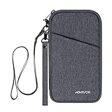 Arvok Reisepass Tasche Familie Reiseorganizer mit RFID-Blocker, Tragbare Reisepasshülle...