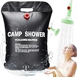 ECtury 20l Campingdusche Solardusche, Mobile Solardusche Camping Dusche Set, Outdoor Gartendusche...
