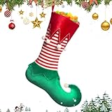 Nbbwwu Weihnachtsstrumpfbeutel, rot und weiß gestreift, Weihnachtsbaumsocken, Ornamente,...