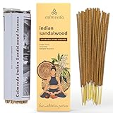 Indien Sandelholz Räucherstäbchen Bio qualität - (80 weihrauch stäbchen) Holzkohlefreies...