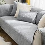 Sofa Überzug- für 1-4 Sitzer, Samt sofa überwurfdecke- mit Rutschfester Unterlage, Sofa überzug...