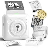 TABKSOLA Etikettendrucker Für Büro Und Zuhause Bluetooth 300 DPI Selbstklebendes Etikettiergerät...