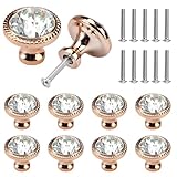 10 Stück 32mm Möbelknöpfe Kristall, Schubladenknöpfe mit Schrauben, Türknauf Schubladenknöpfe...