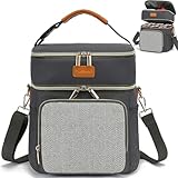Tuguan Kleine Kühltasche für 12 Dosen, doppellagig, Premium, tragbar, isoliert, auslaufsicher,...