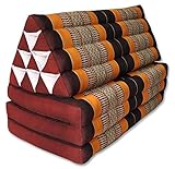 Kapok Thaikissen, Yogakissen, Massagekissen, Kopfkissen, Tantrakissen, Sitzkissen - Braun/Orange...