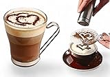16x Bildschablonen für Kakao Motive auf Cappuccino und Kuchen -einfach mit Puder bestreuen und...