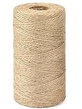 G2PLUS 100M Braun Juteschnur, 1.5mm Jute Schnur für Garten, 2-Lagig Bastelschnur für Basteln, Jute...