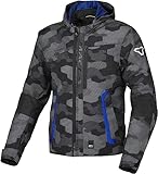 Macna Unisex Riggor Jacke, Schwarz/Blau, L