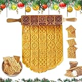 yotutun Teigroller Nudelholz, Muster Prägerolle Holz Weihnachten Präge 3D Holz Nudelholz...