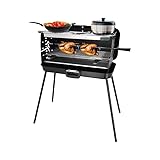 BERGER Camping Gasgrill Klappbar | Tragbarer Koffergrill mit 3 Brenner | 50 mbar für schnelles...