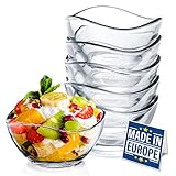 CRYSTALIA Premium Klein Glas Dessertschalen Set 6, 215 ml, 100% BLEIFREIE Glasschalen, Eisschale,...