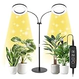 Pflanzenlampe LED Vollspektrum Grow Light, 2-Kopf Grow Lampe mit 360° Schwanenhals, 3 Farben...