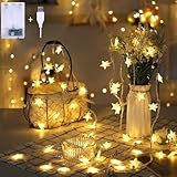 Lecone Sterne Lichterketten, 3m 20 LED batteriebetriebene und USB, 2 Beleuchtungsmodi, dekorativ...