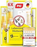 PIC Lebensmittelmotten Falle - 6 Lebensmittelmottenfallen - Mottenfalle mit Pheromon für ideale...
