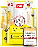 PIC Lebensmittelmotten Falle - 6 Lebensmittelmottenfallen - Mottenfalle mit Pheromon für ideale...