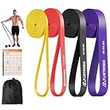 flintronic Resistance Bands Set, 4 Verschiedene Stufen von Widerstandsbändern, Fitnessband...