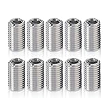 10 Stück Gewindeeinsatz,15mm M8 auf M6 Edelstahl Reduziermutter Gewindehülse,m8 Threaded Insert to...
