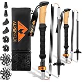 ALPENFUX® Premium Wanderstöcke faltbar, Trekkingstöcke, Nordic Walking Stöcke, leicht und...