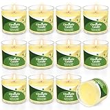 12 St Citronella Kerze Outdoor, 300 Std Draußen Citronella Duftlichter Klein Kerzen Natürliche...