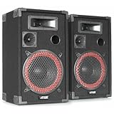 MAX XEN-3508 Passive PA Lautsprecher Set, 500 Watt Partyboxen Set, 10 Zoll Passiv, Disco, DJ Party...