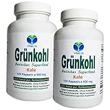 GRÜNKOHL Vitalstoff Champion & Superfood 240 (2x120) basische Kohl Kapseln - Vitalstoffe &...