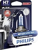 Philips 12972CVUBW Crystalvision Ultra Moto H7 Motorrad-Scheinwerferlampe, 1 Stück