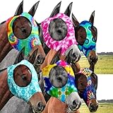 Chunful Fliegenmasken für Pferde mit Ohren, glatt und bequem, Kaschmir-Mesh-Fliegenmaske,...