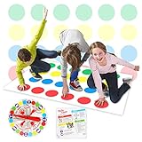 Twisting Spiele, Twisting Game für Kinder & Erwachsene, Balance Floor Spiel Pad,Bodenspiel mit...