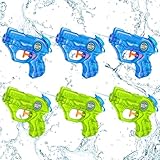Quanquer Wasserpistole Kinder 6 Stück, Klein Spritzpistolen Reichweite 7 Meter 150ml, Sommer...