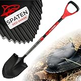 STREND PRO Spaten | Premium RedShark Gärtnerspaten | Spitz | Spitzspaten mit Fiberglasstiel | D...