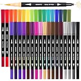 Hoenart Dual Brush Pen Set, 24 Farben Filzstifte für Erwachsene, Filzstifte Dicke und Dünne, Für...