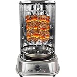 Syntrox GermanyDönergrill Edelstahl 21 Liter Drehspieß Gyrosrgrill, Hähnchengrill (mit Zubehör)