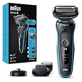 Braun Series 5 Rasierer Herren mit EasyClick Aufsatz, Elektrorasierer & Barttrimmer, Ladestation,...