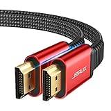 JSAUX 4K HDMI Kabel 3Meter [4K@60Hz,HDMI 2.0,18Gbps] 4K Flach HDMI 2.0 Kabel Highspeed 3M HDMI Nylon...