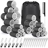 Qinzave 56 Stücke Lockenwickler Groß Locken mit Aufbewahrungstasche 5 Größe 55mm 48mm 40mm 32mm...