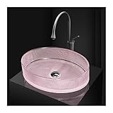 20 Zoll großes Badezimmer-Waschbecken, ovales Waschbecken mit Pop-Up-Abfluss, künstlerische...